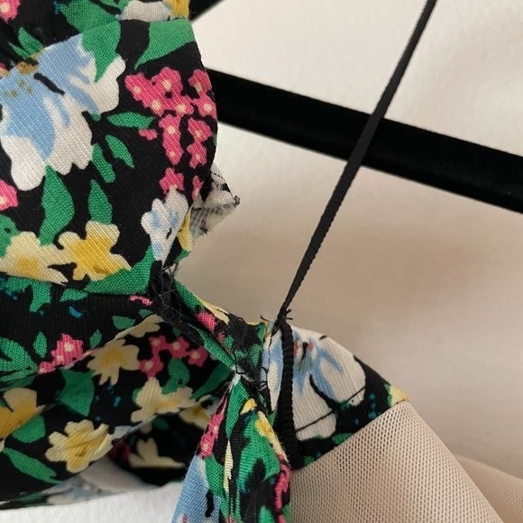 Maje Rapy Floral Off The Shoulder Mini Dress Emily in Paris Size 3 (Large) - Picture 2 of 15